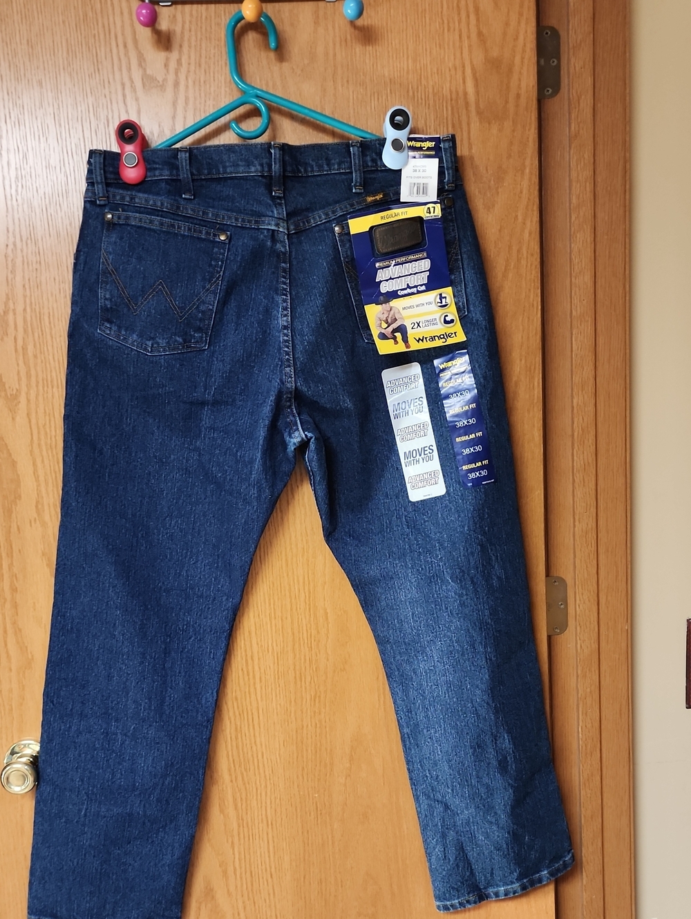 Wrangler 47 Men's Indigo Regular fit Jeans 38x30 nwt number 3498